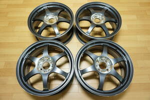 E760【希少】鍛造モデル ブリヂストン DHS ☆ PCD100 7J+48 FORGED 軽量 高剛性 サーキット フィット ヴィッツ TE37 タイプC