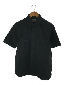 Buzz Rickson’s◆半袖シャツ/15.5/コットン/BLK/BR38401/HERRINGBONE S/S WORK SHIRTS