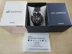 美品エディフィス EDIFICE EF-552 クォーツ クロノグラフ 黒文字盤