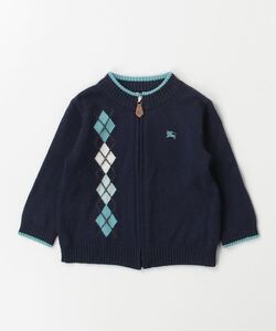 「BURBERRY」 「KIDS」ニットカーディガン 80 ネイビー キッズ