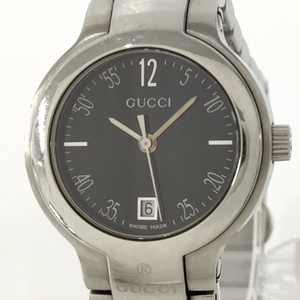 【中古】GUCCI レディース 腕時計 デイト SS クオーツ ブラック文字盤 8900L