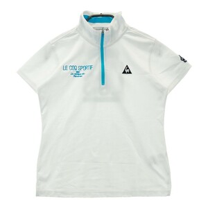 LECOQ GOLF ルコックゴルフ 半袖ハーフジップTシャツ ホワイト系 M [240101222225] ゴルフウェア レディース