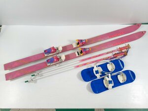 ROSSIGNOL ロシニョール miss rossignol スキー 158 板 スキーボード ストック付き ミニスキー 2点セット ジャンク