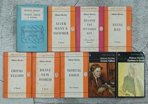 y0131-3.オルダス・ハクスリー 洋書まとめ/Aldous Huxley/英米文学/作品/小説/詩集/エッセイ