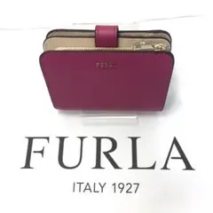 FURLA/フルラ 財布 折り財布 コンパクト レザー バイカラー 新品未使用品