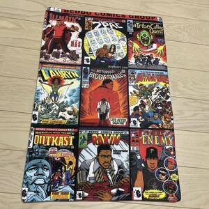 送料込★新品　HIP HOP マット★ アメコミ マーベル marvel hiphop NAS 2PAC a Tribe Called Quest ビギー WU TANG CLAN PUBLIC ENEMY 