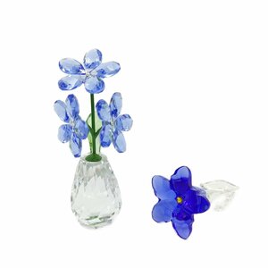 【希少・美品】SWAROVSKI スワロフスキー 青い花 まとめ売り 忘れな草 植木鉢＆SCS限定 ジェンシャン リンドウ 5490321【いおき質店】