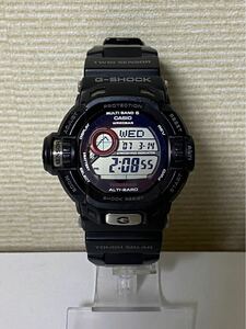 CASIO カシオ G-SHOCK ジーショックGW-9200 ブラック メンズ 腕時計 ラインズマン 稼働品 時間ズレ難あり 【a322524】