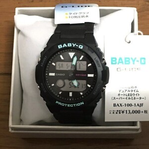 【カシオ】 ベビージー G-LIDE レディース 新品 腕時計 BAX-100-1AJF ブラック 未使用品 女性 CASIO