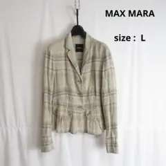 MAX MARA リネン テーラード ジャケット カジュアル ブレザー イタリア