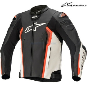 在庫あり alpinestars アルパインスターズ ジャケット MISSILE v2 LEATHER JACKET カラー:BLACK WHITE RED FLUO(1231) サイズ:52