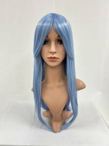 Wigs2you C-005 水色 ブルー コスプレウィッグ アニメ アイドル風 耐熱コスプレウィッグ★シンプルなロングスタイル