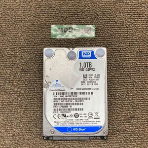 HDD-168 激安 HDD1TB 2.5インチ SATA 2281時間 内蔵HDD WD WD10JPVX-16JC3T3 Crystaldiskinfoにて正常品 中古