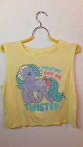 ★My Little Pony★マイリトルポニーシャツ　サイズXS 　　USED IN JAPAN SIZE XS YELLOW　黄色