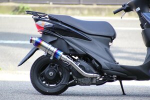 【送料無料】HMS アドレスV125 バイクマフラー BC-CF46A 2005年～2008年モデル対応 バイクマフラー SSB ステンレス ブルー マフラー 201-01