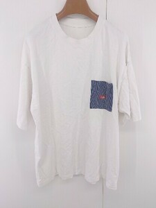 ◇ Dickies ディッキーズ 胸ポケット ロゴ 半袖 Tシャツ カットソー オフホワイト系 メンズ E