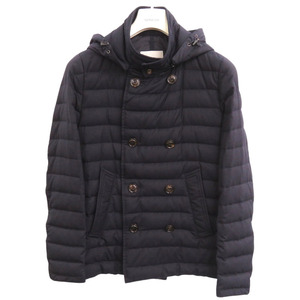 美品 モンクレール ROUX GIUBBOTTO 420914180800 ダウン フェザー サイズ2 ネイビー ダウンジャケット 0733 MONCLER