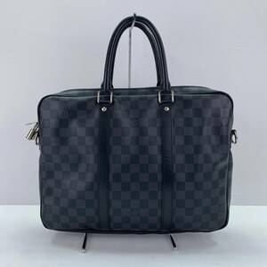 1円 ルイヴィトン Louis Vuitton ダミエ サックプラ ブラック モノトーン ハンドバッグ YH250