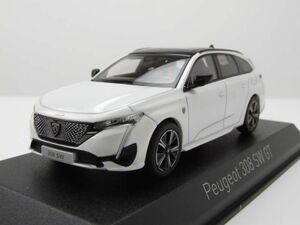 新品未開封 プジョー 308 SW GT 2001 パールホワイト 1/43 ノレブ　Peugeot 308 SW GT 2021