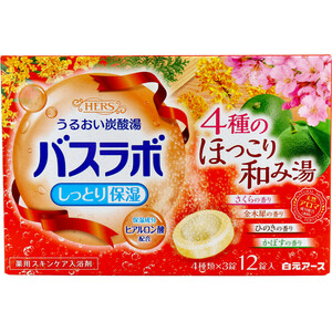 まとめ得 HERSバスラボ 薬用入浴剤 4種のほっこり和み湯 45g×12錠入 x [15個] /k