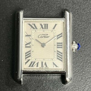 C040-O44-435 Cartier カルティエ マストタンク 腕時計 レディース クオーツ SV925 スクエア 2416 付属品あり