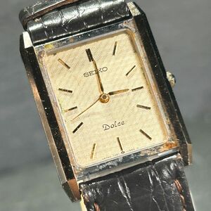 1970年代製 SEIKO セイコー DOLCE ドルチェ 7321-6170 腕時計 クオーツ アナログ ゴールド文字盤 ステンレス ヴィンテージ 諏訪精工舎