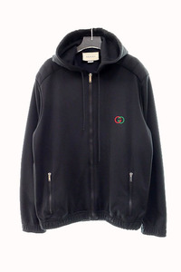 グッチ GUCCI 20SS TECHNICAL JERSEY JACKET エルボーパッチ パーカーXS【ブランド古着ベクトル】240301 メンズ