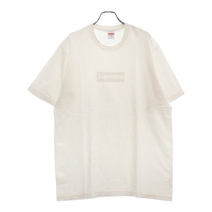 SUPREME シュプリーム 23SS Tonal Box Logo Tee トーナルボックスロゴプリント半袖Tシャツ カットソー ホワイト