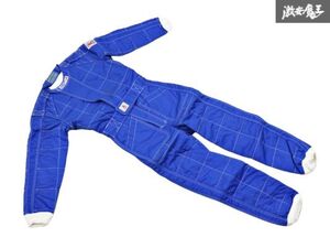 T●新品 NOMEX PLANXPY プランクスピー Racing Fabric レーシングファブリック Sサイズ レーシングスーツ つなぎ 作業着 ブルー 青