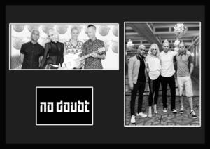 10種類!No Doubt/ノー・ダウト/ROCK/ロックバンドグループ/証明書付きフレーム/BW/モノクロ/ディスプレイ (8-3W)