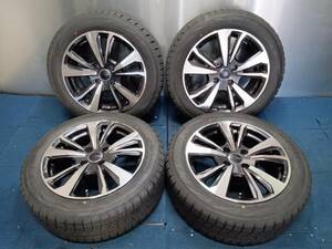 ★9.5分山-イボ付き★21年製★ ヨコハマ iG70 195/55R16　Smart line 16×6.5J +28 4H-108 スタッドレス プジョーシトロエン等　A808