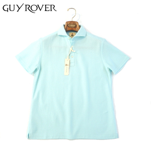 【40％OFF・新品・M】GUY ROVER（ギローバー）コットンハニカムメッシュ カッタウェイカラーポロシャツ ミントグリーン PC207-531511