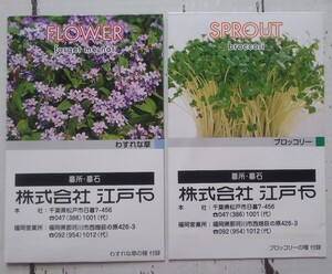 ブロッコリー わすれな草 種