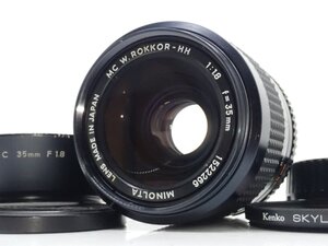 良品 MINOLTA MC W.ROKKOR-HH 35mm f1.8 後期モデル 広角 単焦点 プライム マニュアル オールドレンズ