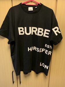 正規 20SS BURBERRY LONDON ENGLAND バーバリー by Riccardo Tisci Horseferry ホースフェリー Tシャツ 黒 M CNSOUFOU1QUA 8040764