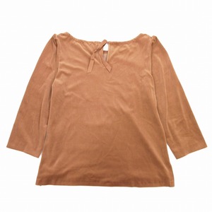 デイジー ベロア バイ フォクシー DAISY VELOUR by FOXEY AUDREY オードリー 長袖 カットソー Tシャツ 30896 42 L ブラウン レディース