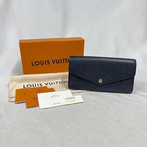 ▽▼ルイヴィトン Louis Vuitton モノグラム ポルトフォイユ・サラ アンプラント ネイビー×レッド系カラー レディース メンズ M62125▼▽