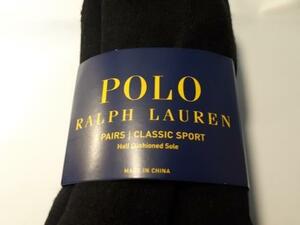 ★新品★POLO RALPH LAUREN★6-PACK CLASSIC SOCKS★黒★