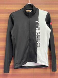 HR998 カステリ CASTELLI 長袖 サイクルジャージ 黒 白 M ※毛玉