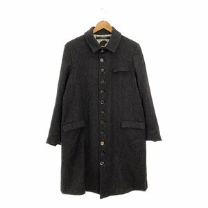 【美品】 ARCHIVIO J.M.Ribot / アルキビオジェイエムリボット | wool tweed coat / ヘリンボーン ツイード ロングコート / 総裏地