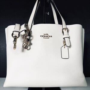 1円～【 新品同様 】 定価8万 コーチ COACH ハンドバッグ トートバッグ ショルダーバッグ モリー レザー ボディバッグ レディース ホワイト