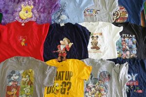 TS-CHA19 ディズニーキャラクターMIX プリントTシャツ ミッキー プーさん￥1～ビンテージUS古着卸セット業者まとめ売り