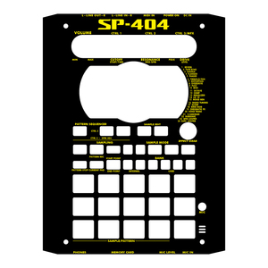 ローランド SP-404 カスタムスキン 黒 黄文字 サンプラー スキンシール ステッカー Roland SP-404 カバー本体は付属しません