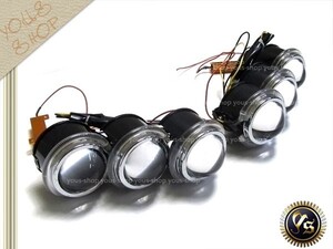 LS600h レプリカ 3連プロジェクター 左右18w LEDイカリング 白黄