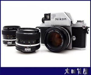 29)質屋★NIKON F（初期型：富士マーク 650万台）NIKKOR 50mm 1：1.4 Ai/28mm 1：3.5 Ai/55mm 1：3.5 Ai★シャッターOK/難ありジャンク