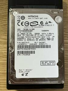 日立 HGST HTS545050B9A300 500GB 2.5インチ HDD