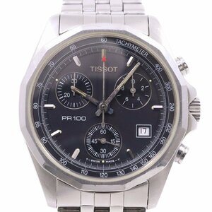 TISSOT ティソ PR100 クロノグラフ クォーツ メンズ 腕時計 グレー文字盤 純正SSベルト P372/472-1【いおき質店】