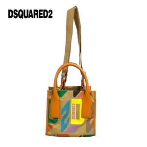 ○★新品未使用　Dsquared2 ディースクエアード　モノグラム ミニトートバッグ　マルチカラー★○