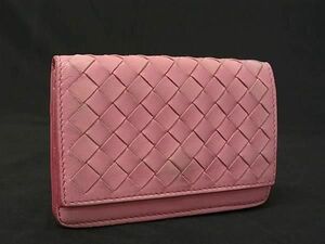 BOTTEGA VENETA ボッテガヴェネタ イントレチャート レザー カードケース カード入れ 名刺ケース 名刺入れ ピンク系 DG3618