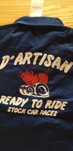 　送料込★STUDIO D′ARTISAN ステュディオ・ダルチザン　4546 COACH JACKET コーチジャケット 刺繍ジャケット　日本製　ネイビー　44